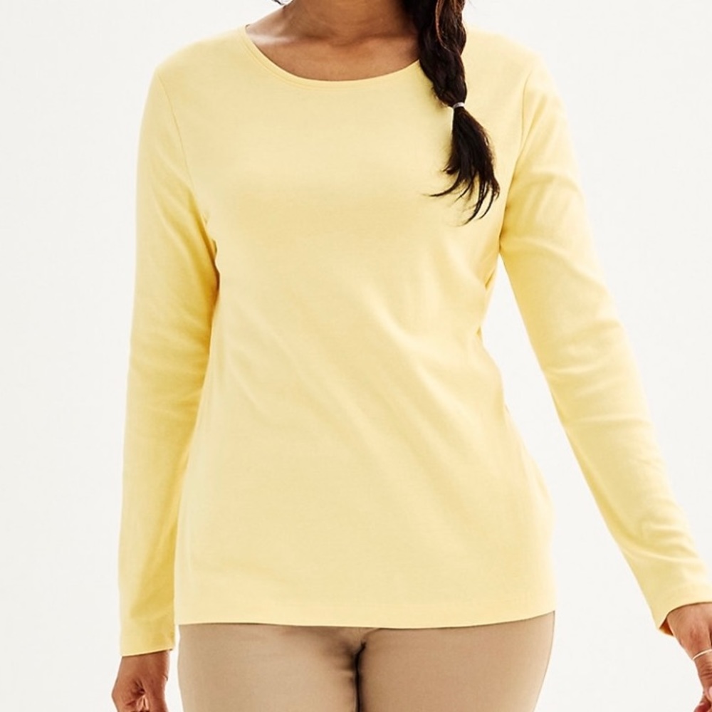 Croft & Barrow Yellow long sleeve tee